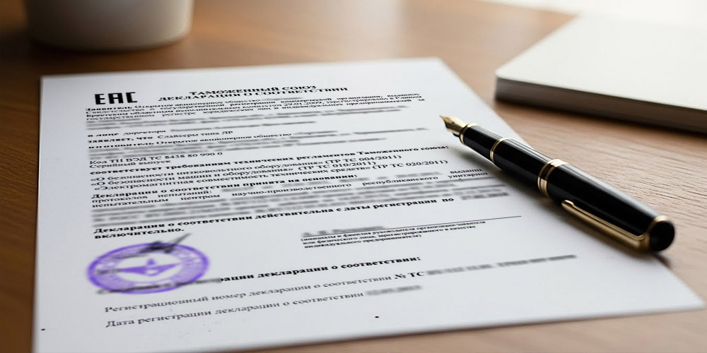 EAC Deklaration Konformität für EAWU Markt]